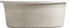 A light gray plastic laundry basket with a textured pattern on the side, shown against a white background. Podgląd zdjęcia produktu