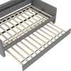 Schlafsofa 90x200 Grau – LED-Beleuchtung, USB, ausziehbares Produktbild-Vorschau 24