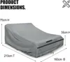 Sonnenliegen Abdeckung für 2 Personen 210 x 160 x 35/75 cm Produktbild-Vorschau 2