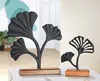 Gilde Standrelief, Ginkgo, "Ginkgo", Aluminium, Mangoholz, Produktbild-Vorschau 2
