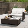COSTWAY Chaise longue de jardin 3 en 1 en polyrotin, chaise Voir les images du produit 2
