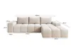 Moebelfest Lusso Ecksofa L-Form Rechtsseitig Creme Produktbild-Vorschau 4
