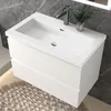 80 cm Badmöbel-Set Unterschrank mit Rechteckiges Produktbild-Vorschau 2
