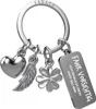 FABACH Schutzengel Schlüsselanhänger 3 Charms mit Gravur - Produktbild-Vorschau 1