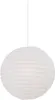 A white paper lantern pendant light hanging from a white cord against a white background. Produktbild-Vorschau
