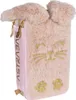 A fluffy pink pencil case with bunny ears and a cat face design. Náhled obrázku produktu