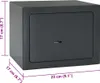 vidaXL Safe Box mit Schloss Dunkelgrau 23 x 17 x 17 cm Produktbild-Vorschau 6