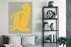 MuchoWow® Poster Frau - Gelb - Grün - Minimalismus - Design Produktbild-Vorschau 4