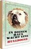 vianmo Holzschild 18x12 cm Hund in diesem Haus wacht Produktbild-Vorschau 1