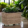 KRINES HOME Großer Pflanzkorb Rattan grau XXL Pflanzkübel Produktbild-Vorschau 1