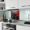 Küchenrückwand Spritzschutz Glas mit Motiv Skelettbetende Produktbild-Vorschau 2