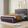 okwish 140×200 Polsterbett mit Schubladen und Rollen, Produktbild-Vorschau 4