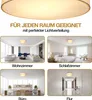 Monzana Lampadario da Soffitto 40W Rotondo 38cm Stoffa 2 Anteprima dell’immagine prodotto 5