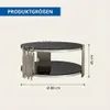 Runder Couchtisch aus Glas, Doppelglas, modern, 80 x 80 x Produktbild-Vorschau 9