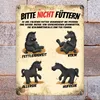 Metallschild mit schwarze Pferde Motiv und Spruch: Bitte Produktbild-Vorschau 7
