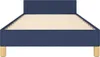 Bettgestell mit Kopfteil Blau 100x200 cm Stoff , Klassische Produktbild-Vorschau 4