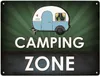 Camping Zone Metallschild XXL mit Wohnwagen Motiv Schild Produktbild-Vorschau 1
