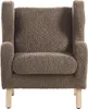 BELIANI Kindersessel Braun Bouclé-Stoffbezug mit Armlehnen Produktbild-Vorschau 6