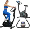 A collage of images showing a woman using a stationary bike, a stationary bike, and the handlebars and console of a stationary bike. Náhľad obrázku produktu