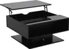 MODFU Table Basse Noir, 1 Espace de Rangement Caché, 1 Voir les images du produit 8