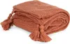 Koc PLED1 130X170 cm ciemno ceglasty mięsisty pled z Podgląd zdjęcia produktu 4