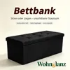 Bettbank Sitzbank mit Stauraum 76cm Schwarz gepolstert bis Produktbild-Vorschau 8