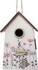 Hängedeko Frühling Vogelhaus Nistkasten Holzdeko Weiß Grün Produktbild-Vorschau 1