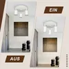 ZMH LED Deckenleuchte Weiß 3 Flammig Deckenlampe  Produktbild-Vorschau 4