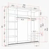 Schwebetürenschrank Kleiderschrank Schrank 203 cm Weiß/Weiß Produktbild-Vorschau 5