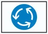 Schild Kreisverkehr Symbol A2 Rückseite selbstklebend Produktbild-Vorschau 1
