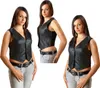 Lederweste Damen Biker Lady Leather vest Western Motorrad Produktbild-Vorschau 1