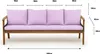 Cuscini per panchina da giardino Viola| Cuscino per seduta Anteprima dell’immagine prodotto 8