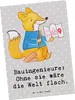 Mr. & Mrs. Panda Ansichtskarte Bauingenieur Held - Grau Produktbild-Vorschau 1