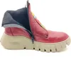 A side view of a red boot with a zipper. Produktbild-Vorschau