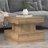 vidaXL Tavolino con luci LED Rovere artigianale 50x50x40 cm Anteprima dell’immagine prodotto 3