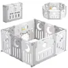Dripex Laufgitter Laufstall Baby Absperrgitter 8+2 Paneele Produktbild-Vorschau 1