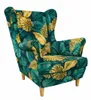 ANMIL Fauteuil, orenfauteuil in groen-goud, 80 x 103 x 88 Productafbeelding-voorbeeld 1