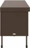 vidaXL Gartentruhe mit Rollen Braun 160x55x75 cm Poly Produktbild-Vorschau 4
