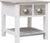 Beistelltisch Grau 40x40x40 cm Paulownia Holz , Produktbild-Vorschau 1