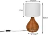 Große skandinavische LED Tischleuchte mit Rattanfuß & Produktbild-Vorschau 4