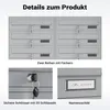 Wiltec 10er Briefkastenanlage silberfarben 945 x 270 x 1500 Produktbild-Vorschau 7