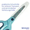 Kinderschere Schere Softgrip Fußball bedruckt blau Motiv Produktbild-Vorschau 5