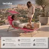 tectake® Gartenliege 4-stufig mit Kopfpolster Produktbild-Vorschau 2