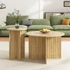 okwish Moderner Couchtisch-set 2-teiliges Runde Kaffeetisch Produktbild-Vorschau 2