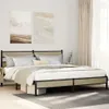 vidaXL Metallbett ohne Matratze Sonoma-Eiche 193x203 cm Produktbild-Vorschau 2