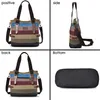 Damen Handtasche, Canvas Tasche Multi-Color Streifen Produktbild-Vorschau 2