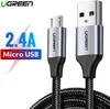 Cavo Usb Do Micro Usb Ugreen Us290 Qc 3.0 2.4A 2M (Czarny) Anteprima dell’immagine prodotto 2