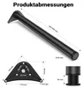 Set di gambe per tavoli in acciaio inox Wiltec, nero, 4 Anteprima dell’immagine prodotto 10