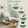 Fauteuil à bascule avec repose-pieds, accoudoirs, bois, Voir les images du produit 5