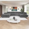 Narożnik U 345 x 202 cm szary prawy – funkcja spania, 2 Podgląd zdjęcia produktu 1